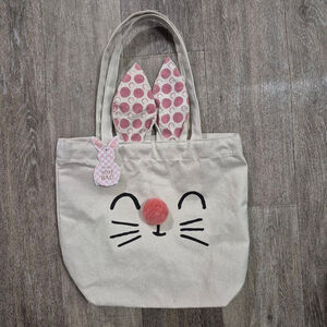 Girls Eccolo Bunny Tote Bag One Size Beige Pink